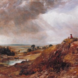 Branch Hill Pond, Hampstead Heath, with a Boy Sitting on